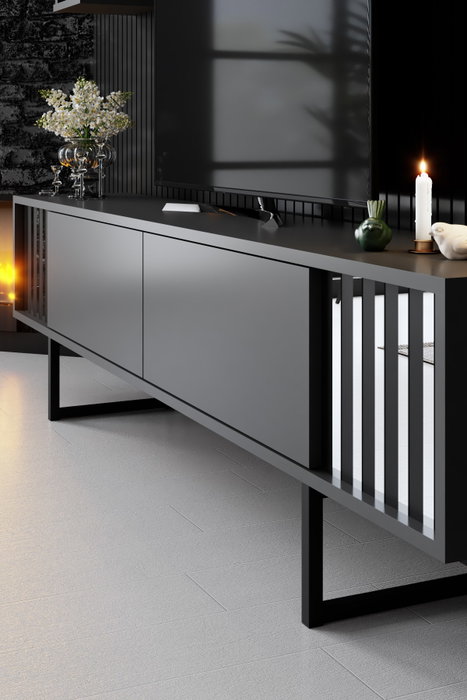 Hanah Home Chrome Line - Antracita, Negro